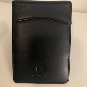 NWOT Leeds Odyssey Black Leather Golf Scorecard Folio